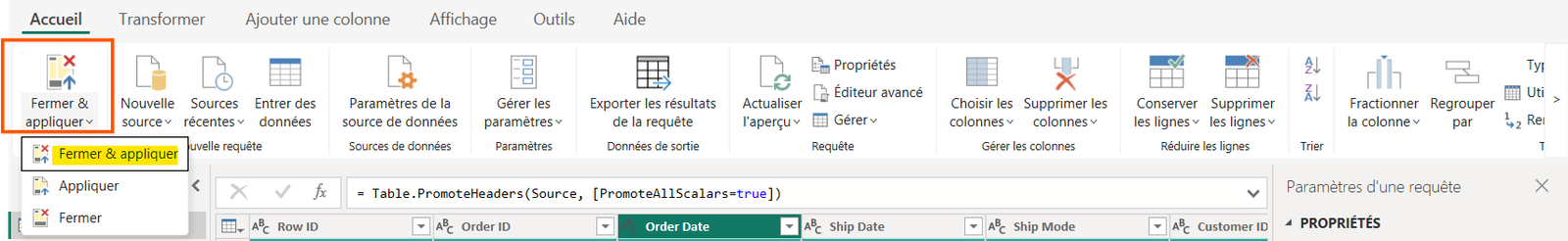 Ruban Power BI